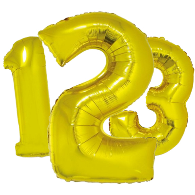 Zlaté fóliové balóniky čísla76 cm                    