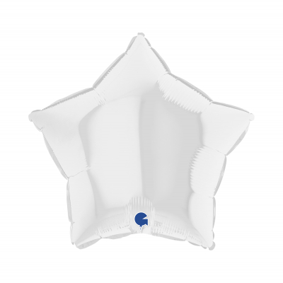Balónik fóliový biela hviezda                    