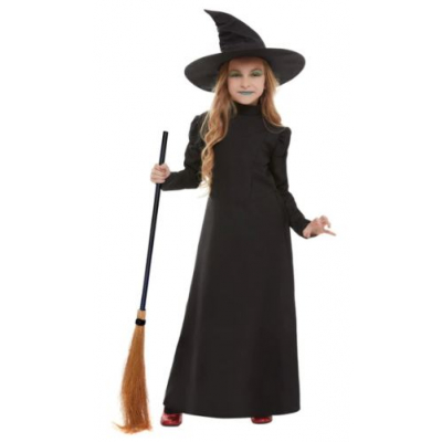                             Kostým dievčenský Čarodejnica čierna veľ.M (7-9 rokov)                        