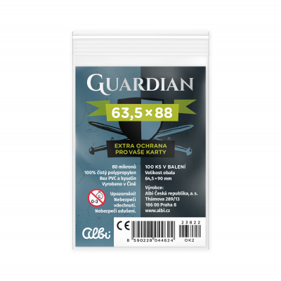 Obaly na karty Guardian pre karty 63,5 × 88 mm - 100 ks                    
