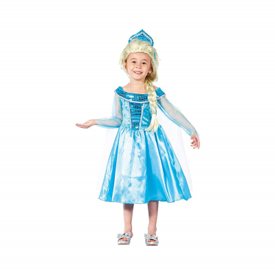 Kostým detský modrá princezná 3-4 roky                    