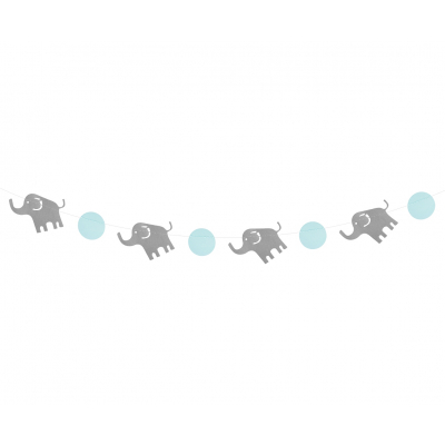 Girlanda It´s a Boy modrý slon 2m                    