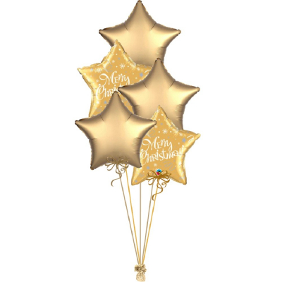                             Balónik fóliový Merry Christmas Zlatá hviezda                        