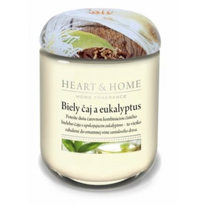 Biely čaj a eukalyptus - veľká sviečka                    