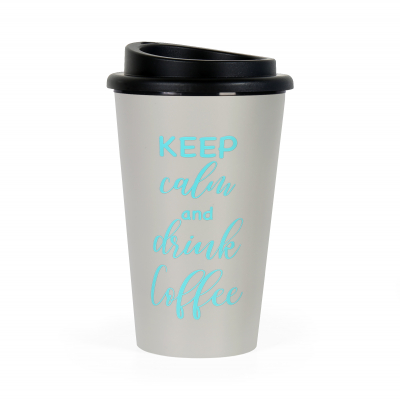 Cestovný hrnček - Keep calm and drink coffee                    