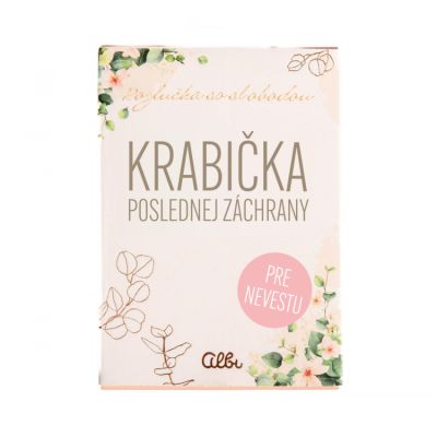                             Krabička poslednej záchrany pre nevestu                        