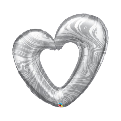 Balónik fóliový srdce strieborné                    