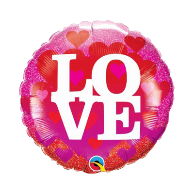 Balónik fóliový Kruh Love                    