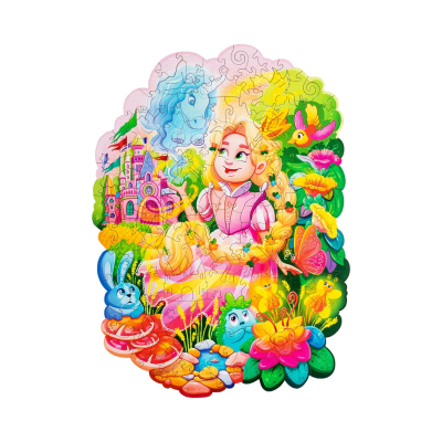                             Drevené farebné puzzle - Amélia Princezná Mágie                        