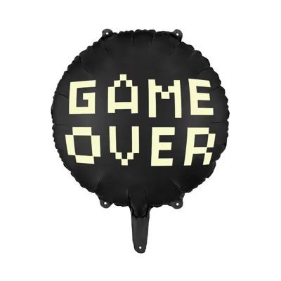 Balónik fóliový Game over čierny                    