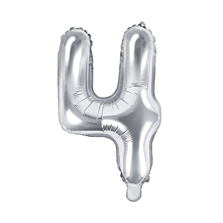 Balóniky fóliové 35 cm strieborné čísla                    