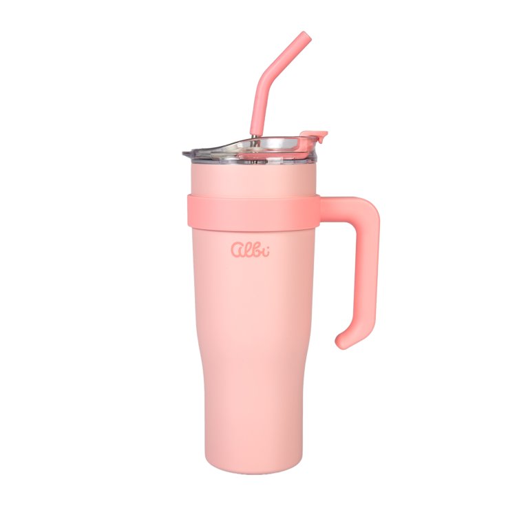 Nerezové termohrnčeky s uchom a slamkou 1200 ml                    