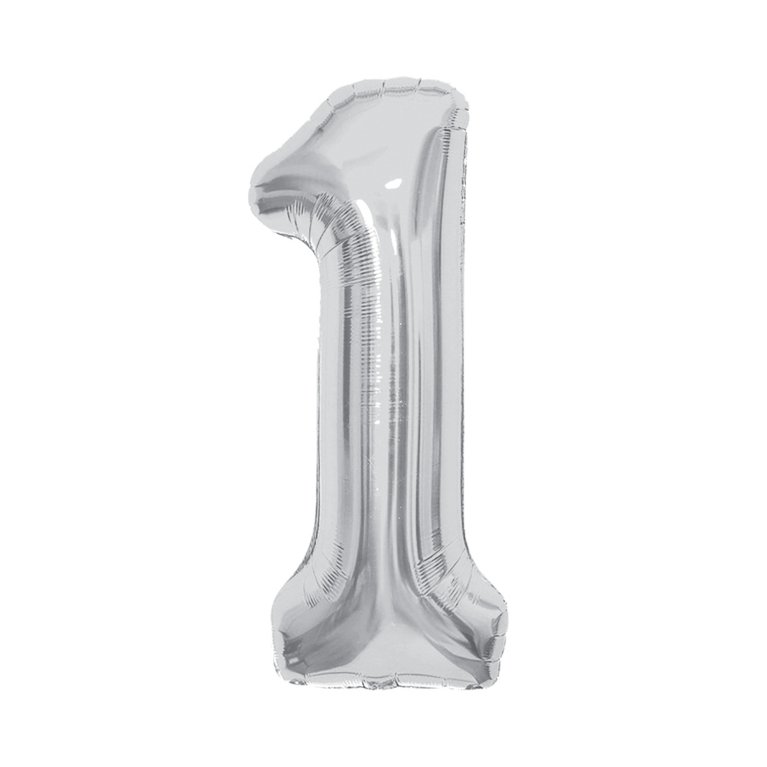 Balóniky fóliové 85 cm strieborné čísla                    