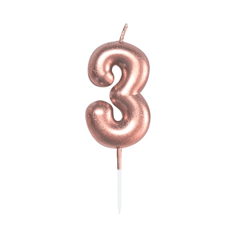 Sviečky tortové rose gold 5 cm čísla                    