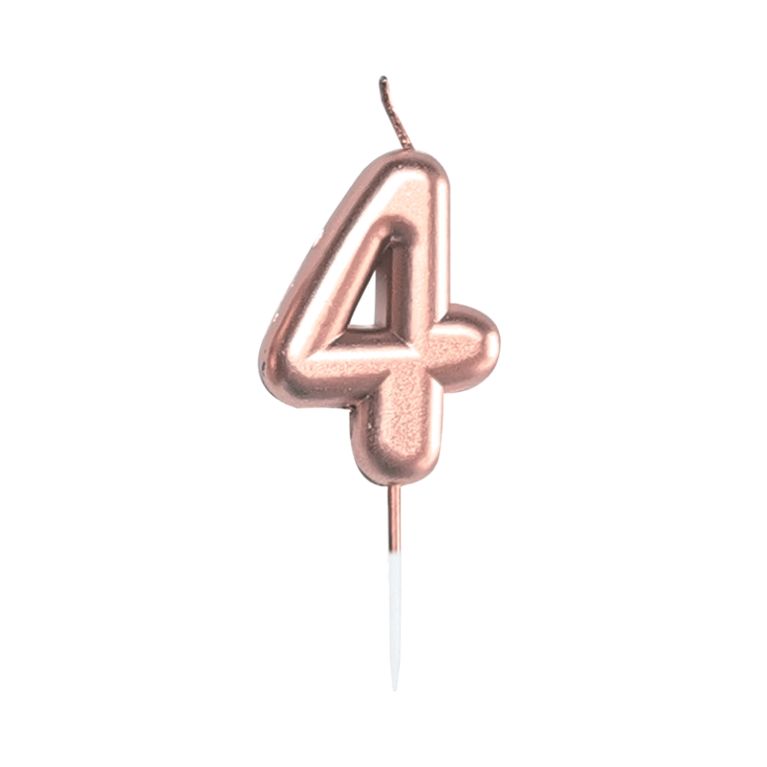 Sviečky tortové rose gold 5 cm čísla                    