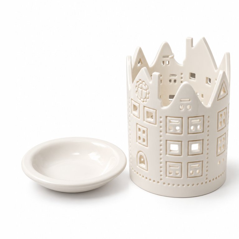                            Porcelánová aromalampa deluxe – Domčeky 3                        
