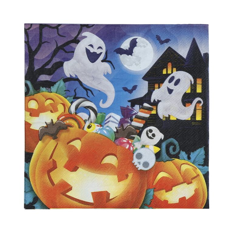 Obrúsky Halloween tekvice s duchmi 20 ks                    