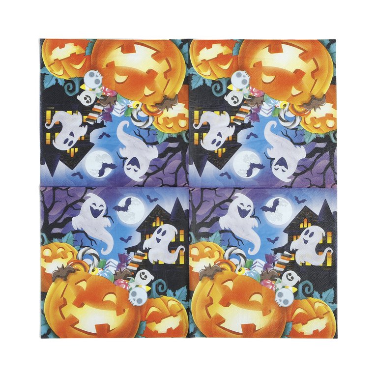                             Obrúsky Halloween tekvice s duchmi 20 ks                        