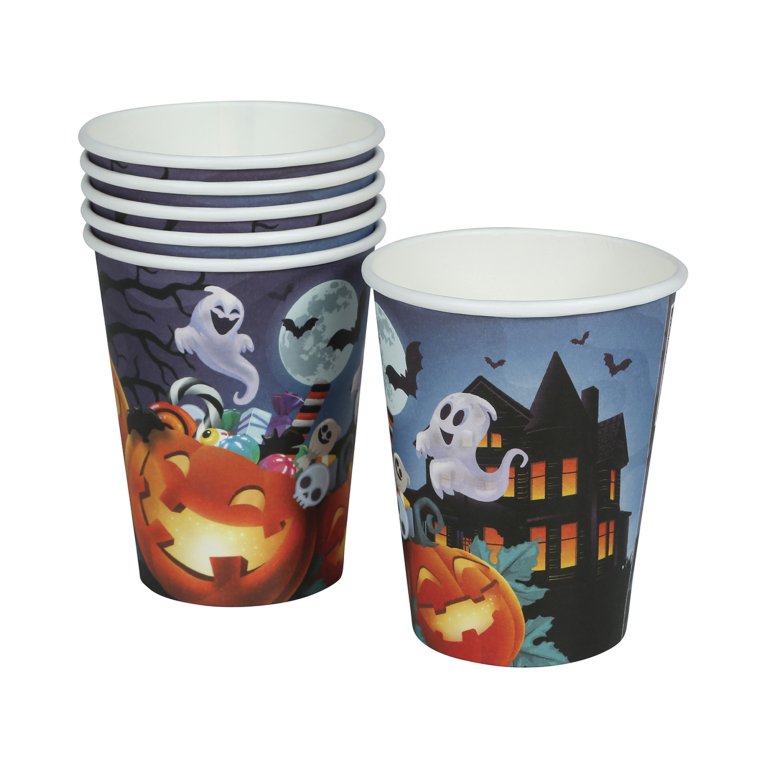                             Kelímky Halloween tekvica s duchmi 6 ks                        