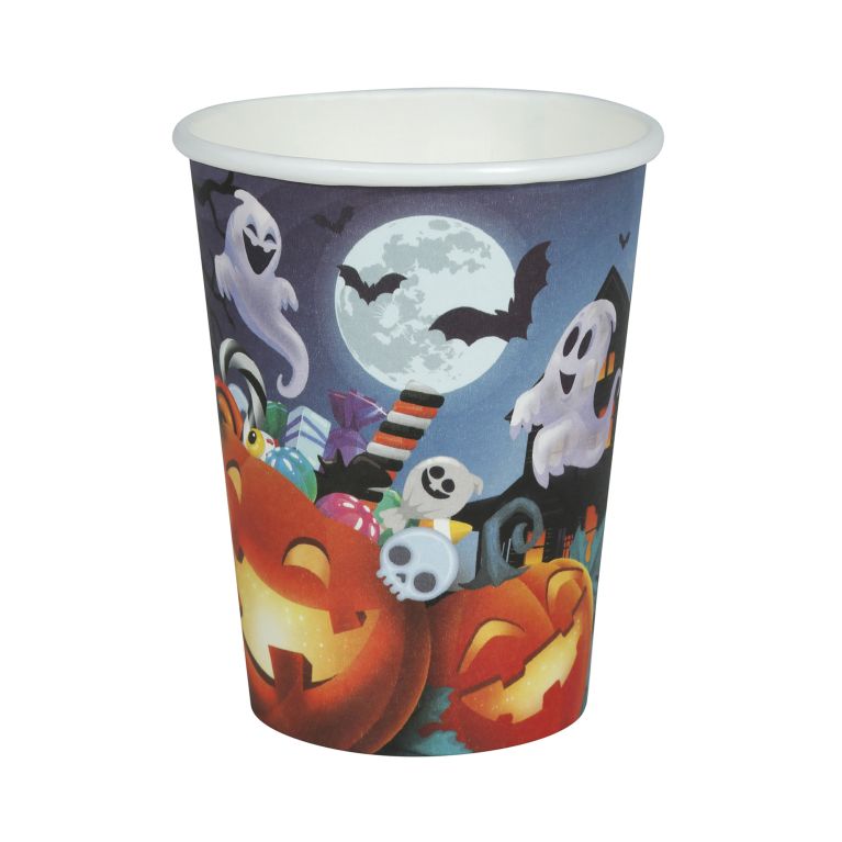                             Kelímky Halloween tekvica s duchmi 6 ks                        