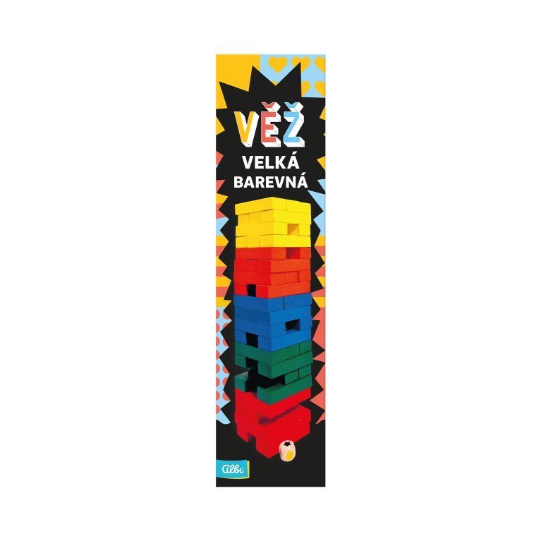                             Veľká farebná Veža s kockou                        