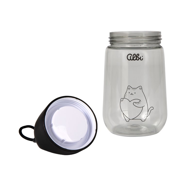                             Tritánová fľaša s ozdobou - Mačka 480 ml                        