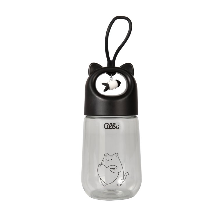 Tritánová fľaša s ozdobou - Mačka 480 ml                    