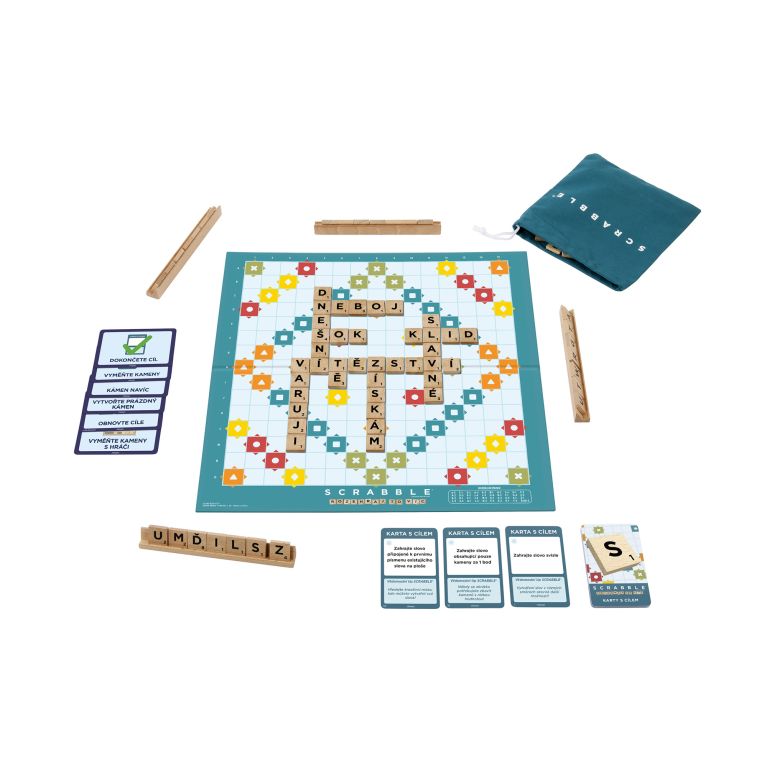                             Scrabble drevená edícia CZ                        