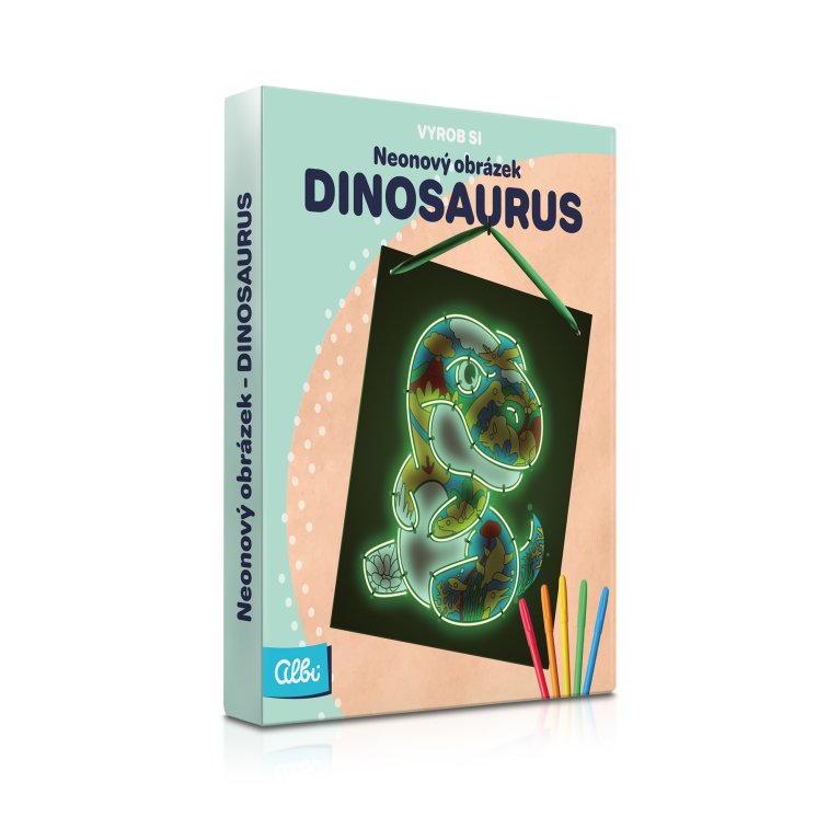 Vyrob si - Neónový obrázok: Dinosaurus                    