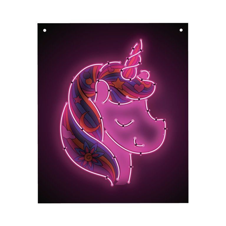                             Vyrob si - Neonový obrázok: Jednorožec                        