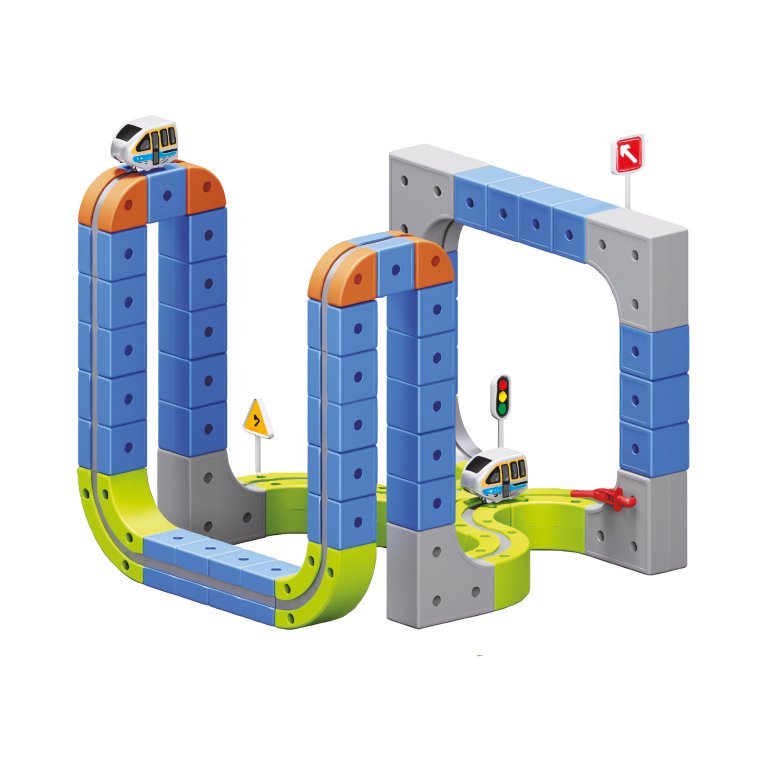                             Magnetická stavebnica – Elektrický vláčik 159 dielikov                        