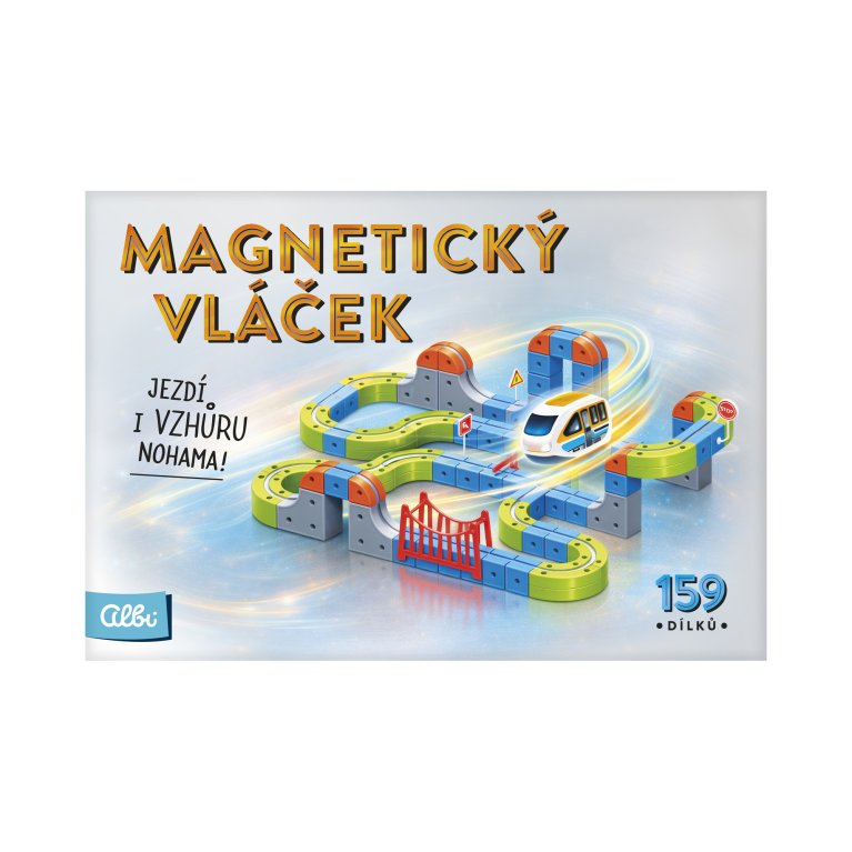                             Magnetická stavebnica – Elektrický vláčik 159 dielikov                        