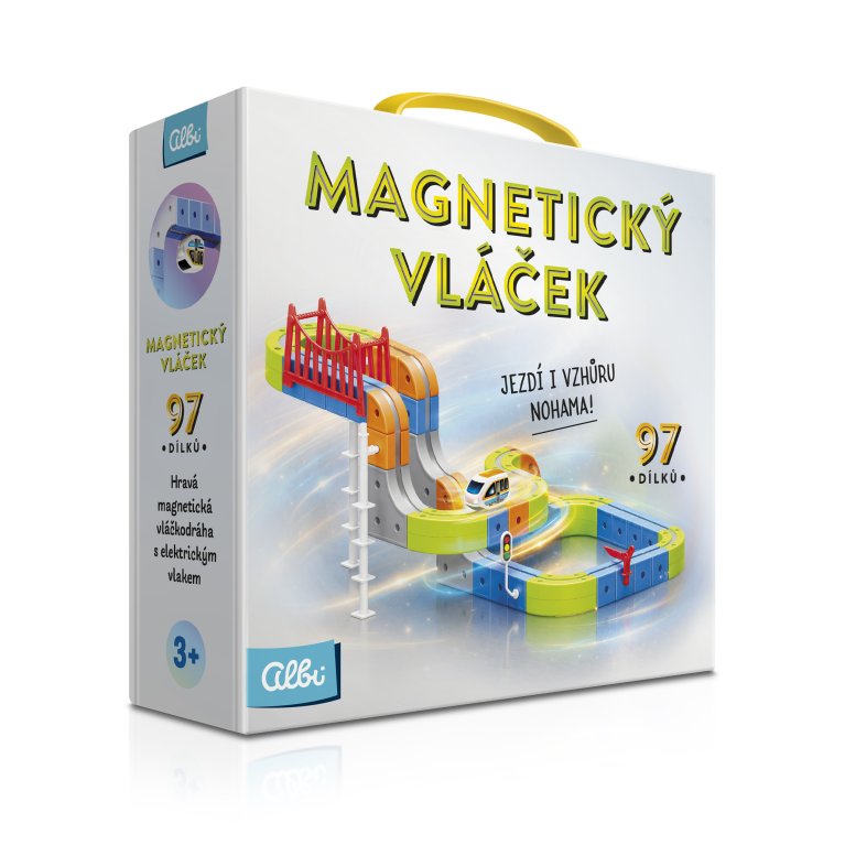 Magnetická stavebnica – Elektrický vláčik 97 dielikov                    