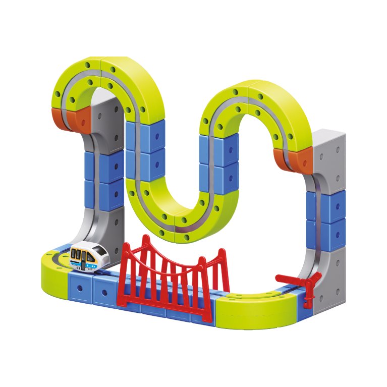                            Magnetická stavebnica – Elektrický vláčik 97 dielikov                        