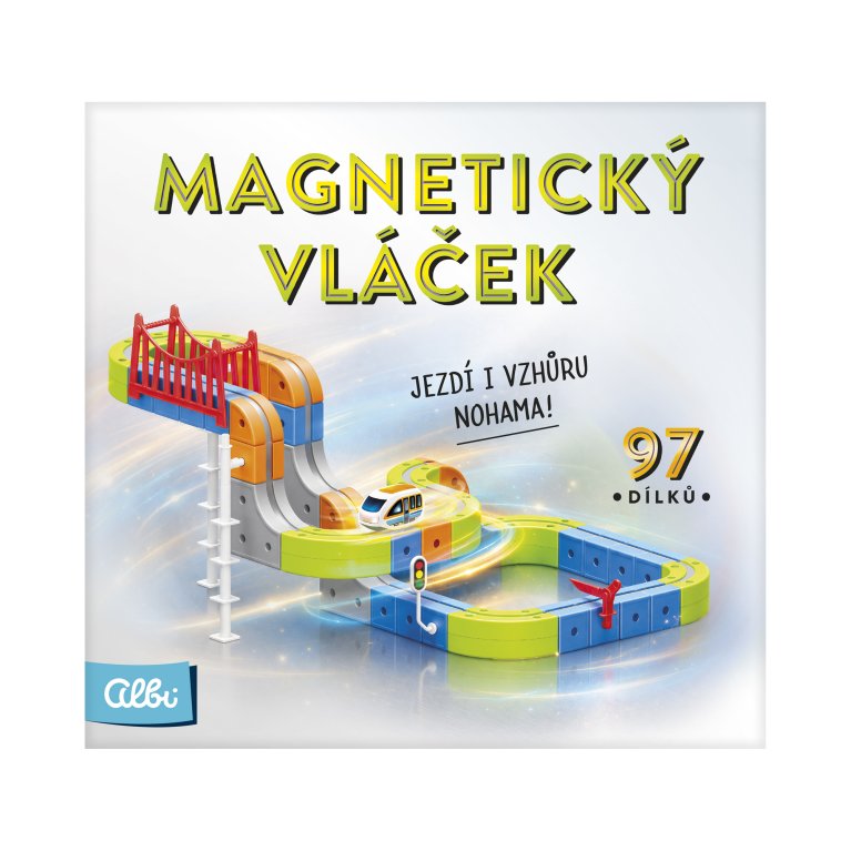                             Magnetická stavebnica – Elektrický vláčik 97 dielikov                        