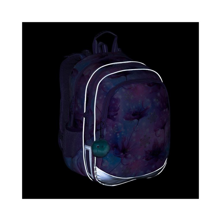                             Školský batoh ELLY - Fialové kvety                        