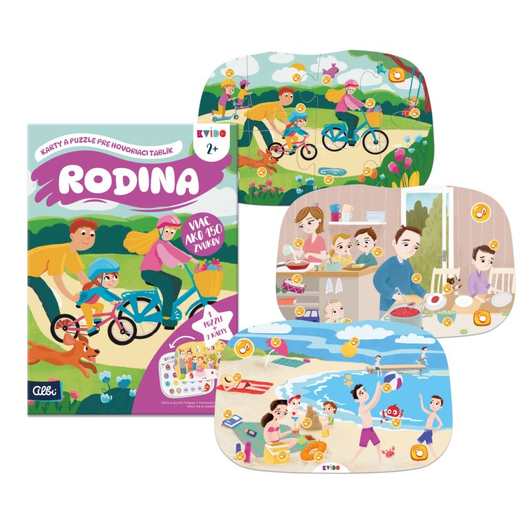                             Karty a puzzle pre Hovoriaci tablík - Rodina: Kvído                        