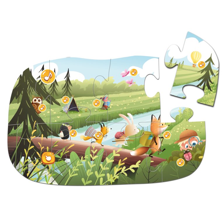                             Karty a puzzle pre Hovoriaci tablík - Zvieratká z lesa: Kvído                        