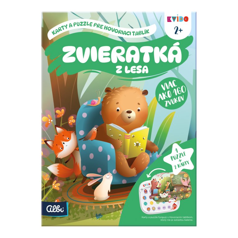 Karty a puzzle pre Hovoriaci tablík - Zvieratká z lesa: Kvído                    