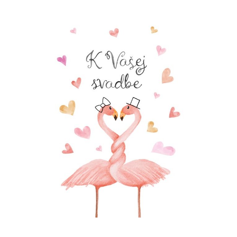 Svadobné prianie - Plameniaky                    