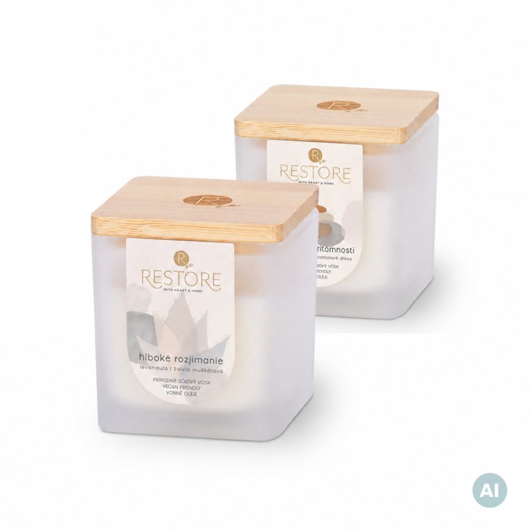 Stredné vonné sviečky Restore 80g                    