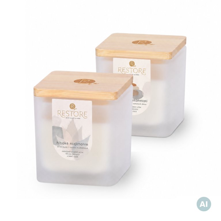 Veľké vonné sviečky Restore 210g                    