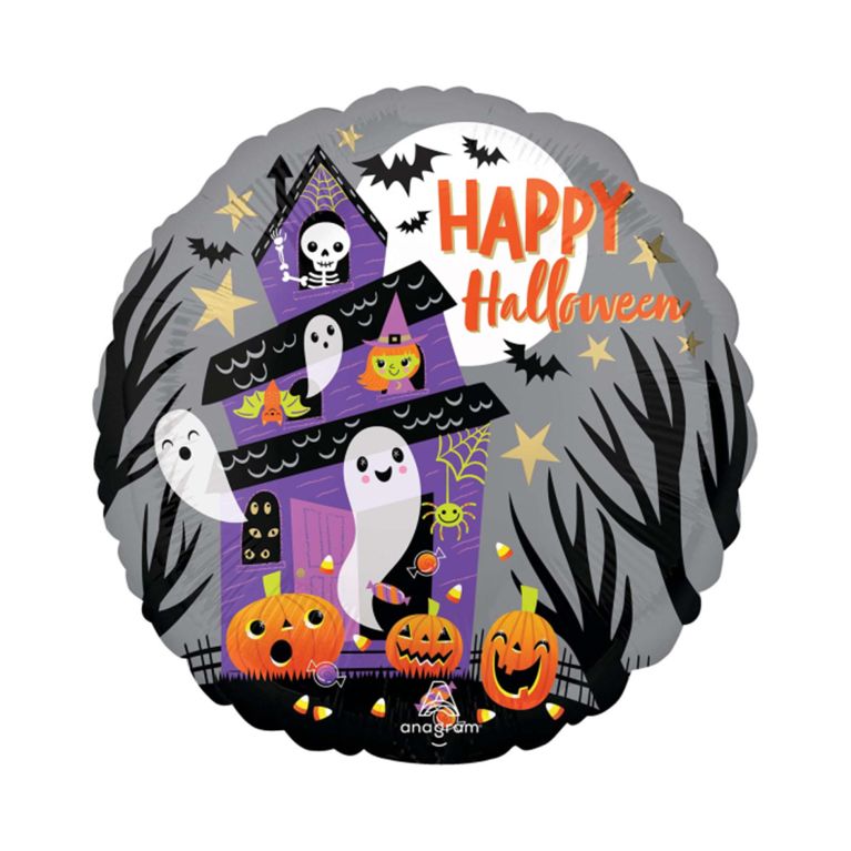 Fóliový balón Halloween strašidelný dom                    