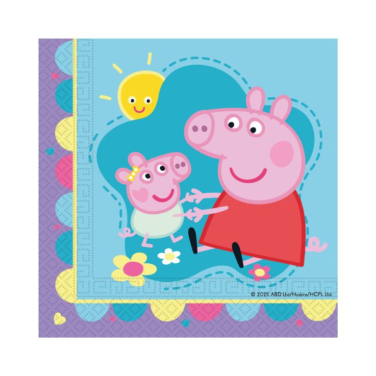 Obrúsky Prasiatko Peppa s bábätkom 20 ks                    