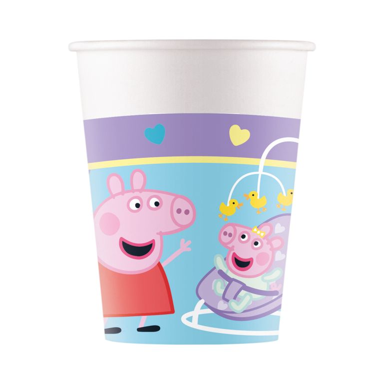 Poháriky Prasiatko Peppa s bábätkom 8 ks                    