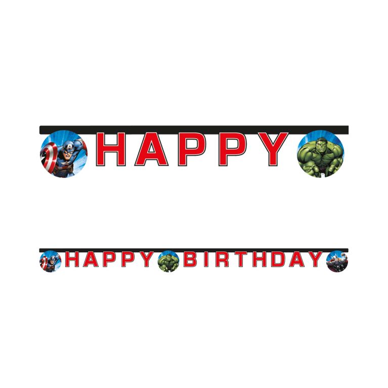 Banner Happy Birthday Avengers superhrdinovia                    
