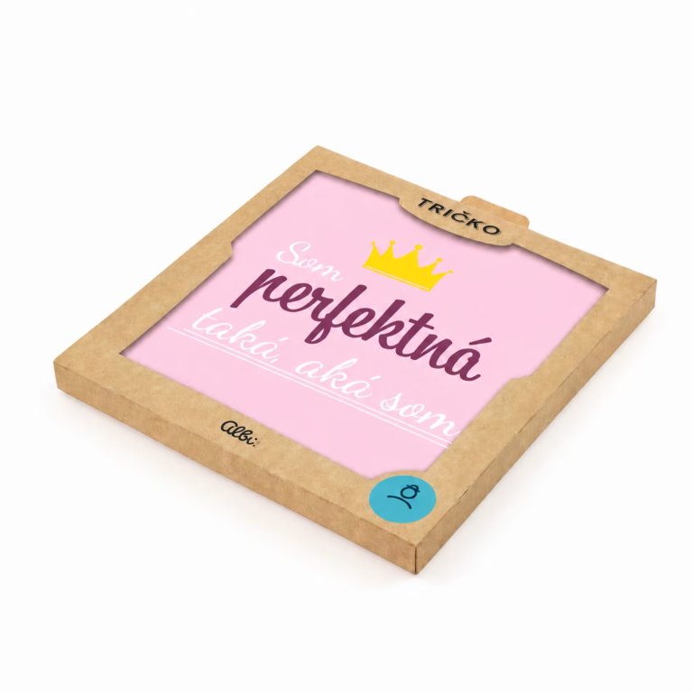                             Dámske vtipné tričko - Som perfektná taká, aká som                        