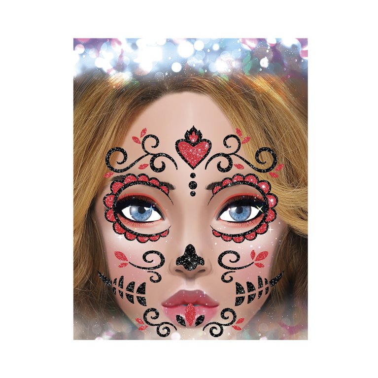                            Samolepky na tvár - Día de Muertos                        
