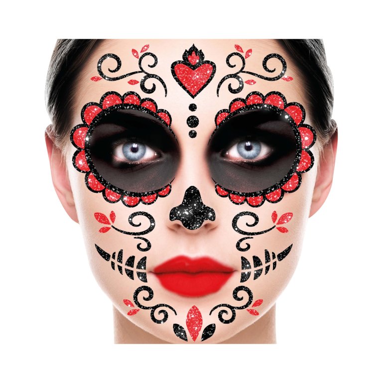                             Samolepky na tvár - Día de Muertos                        