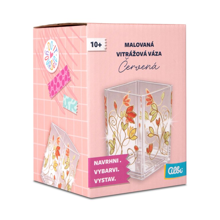 DIY sada – Maľovaná vitrážová váza                    